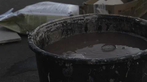 Hands squeeze a rag Stock-Footage 112109324