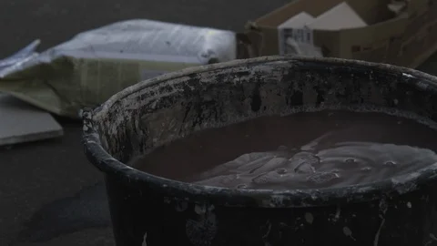 Hands squeeze a rag Stock Footage 112109515