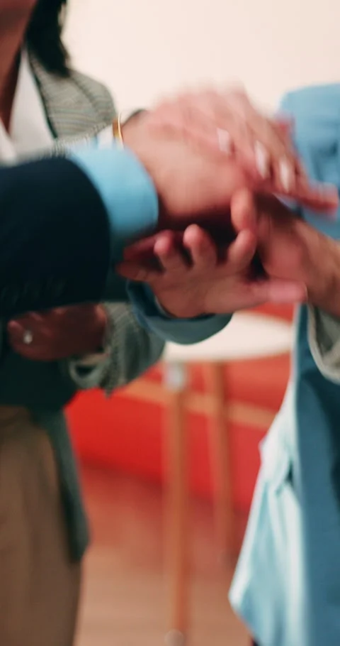 Hands stack, together or business people with applause in office, professional Stock Footage 336229432