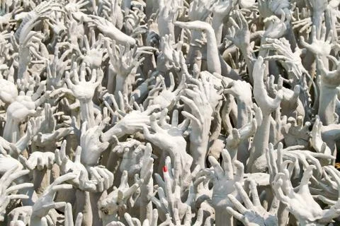 Hands Statue from Hell. Stock Photos