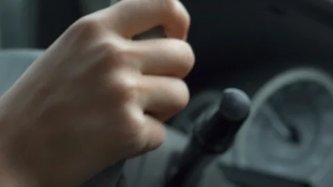 Hands on a steering wheel Stock Footage 106166981