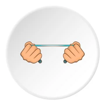 Hands stretch expander icon, cartoon style Stockillustratie
