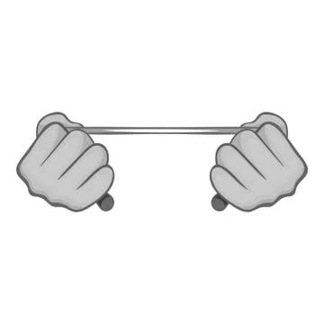 Hands stretch expander icon, monochrome style Stock Illustration