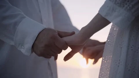 Hands at sunset Stock Footage 227164606
