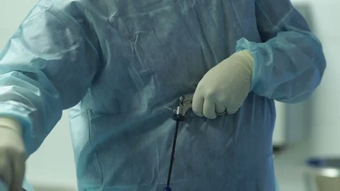 The hands of the surgeon during surgery Stock Footage 72979211