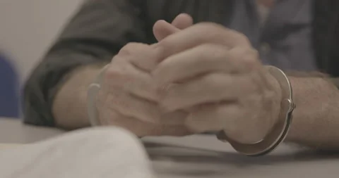 Hands to Suspect Talking Zoom Out 4K Stock Footage 146421514