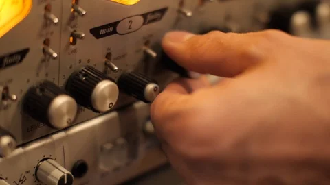 Hands Switching Dials 1 Stock Footage 86620124