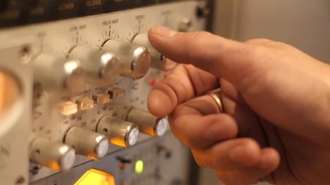 Hands Switching Dials 4 1 Stock Footage 86620128