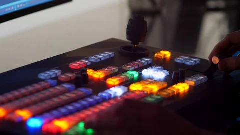 Hands Switching Video and Pushing Buttons Video stock 90013055