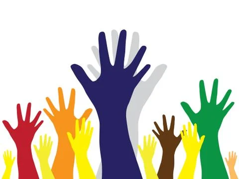 Hands symbol of diversity Stock Illustration