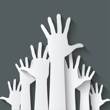 Hands up symbol Illustrazione stock