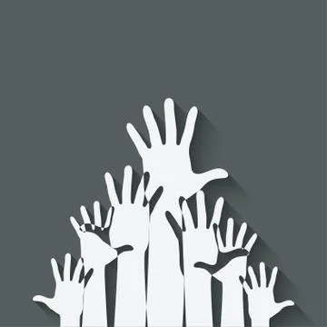 Hands up symbol Stock-Illustration