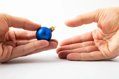 Hands symbolizing human relations during Christmas. Christmas banner during a Stock Photos