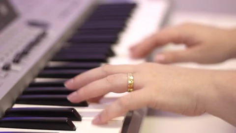 Hands On Synthesizer Stock Footage 105142511