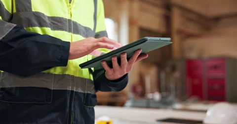 Hands, tablet and engineer at construction site for building development, Vídeos de archivo 337987451