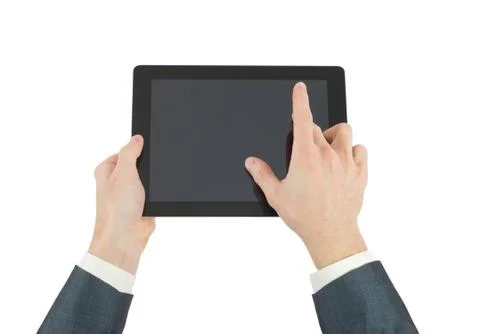 Hands with tablet computer Stock Photos