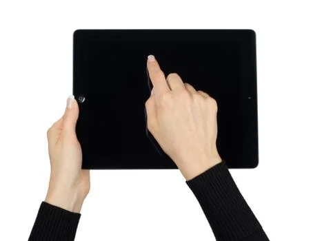 Hands with tablet computer Stock Photos