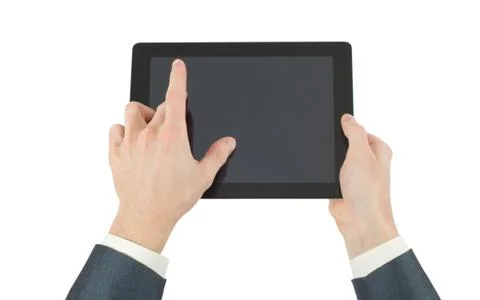 Hands with tablet computer Stock-Fotos