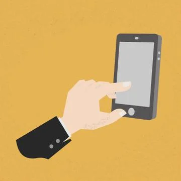 Hands with a tablet touch , eps10 vector format Stock Illustration