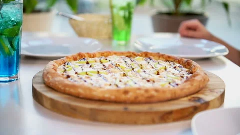 Hands take slices of pizza Stock Footage 101750181