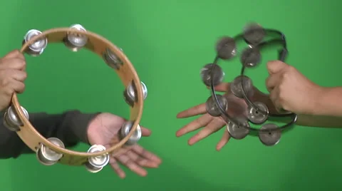 Hands Tapping Tambourines Video stock 56183154