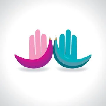Hands teamwork Stock Illustration