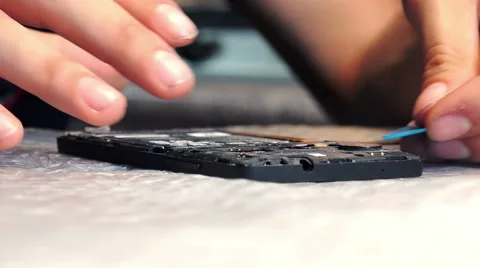 Hands of the technician remove using a pick a cellular component Stock Footage 63091611