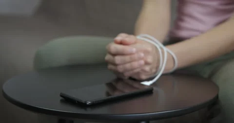 Hands tied to smart technology. Stock Footage 162938413