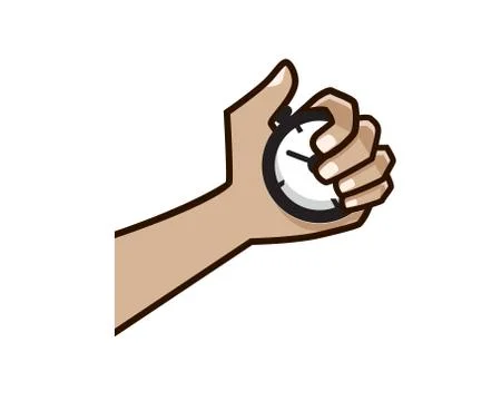 Hands with timer illustration Stock Illustration