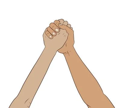 Hands together in the air Stock-Illustration