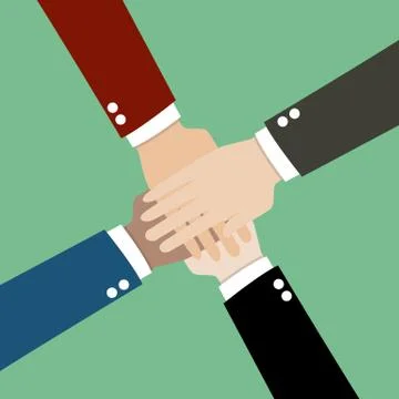 Hands together Stock Illustration
