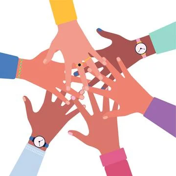 Hands together. Stock Illustration