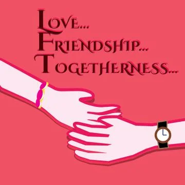 Hands together with love Illustrazione stock