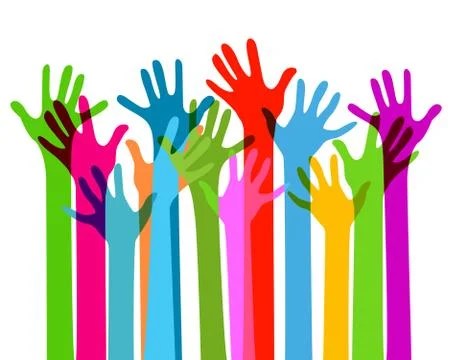 Hands together, no transparency Stock Illustration