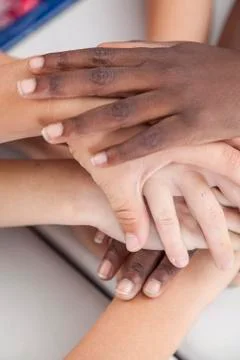 Hands together Stock Photos