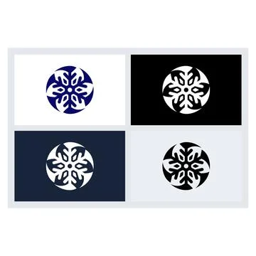 Hands Together Unity Icon Circle Logo Design Stock Illustration