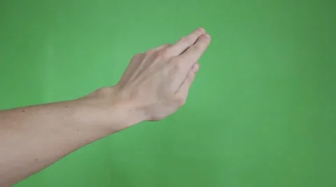 Hands touch gestures green screen Stock Footage 45695095