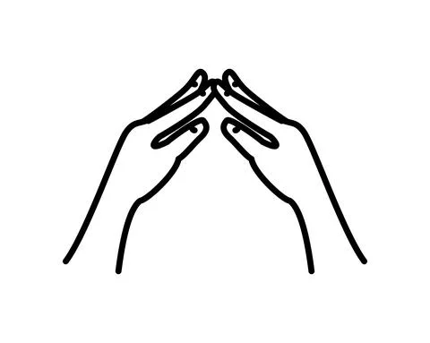 Hands touching fingers 스톡 일러스트