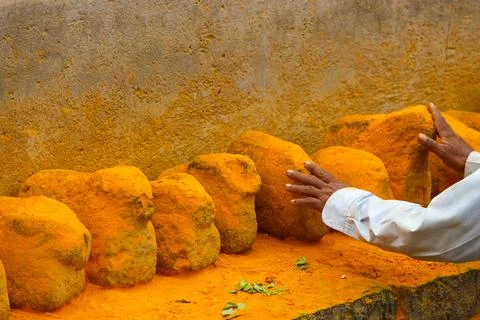 Hands touching to gods taking blessings Stock Photos