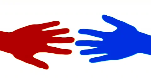 Hands touching white - HD Stock Footage 509816