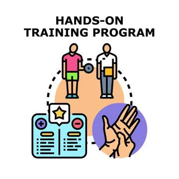 Hands on training program concept illustration Ilustração Stock