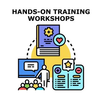 Hands on training workshops learning expertise development イラスト素材