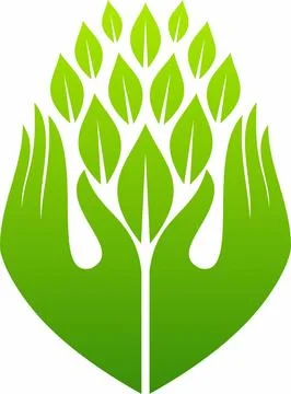 Hands Tree Logo 2 Stock Illustration