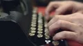 Hands typing on antique typewriter, closeup, vintage typescript collection HD Footage