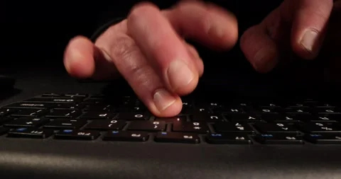 Hands typing on the computer Keyboard finishing with using computer Mouse Stock Footage 168251897