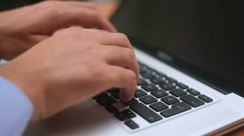 Hands typing on computer keyboard  Stock Footage 516090