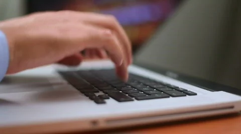 Hands typing on computer keyboard  Stock Footage 516124