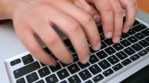 Hands typing on computer keyboard  Stock Footage 516156