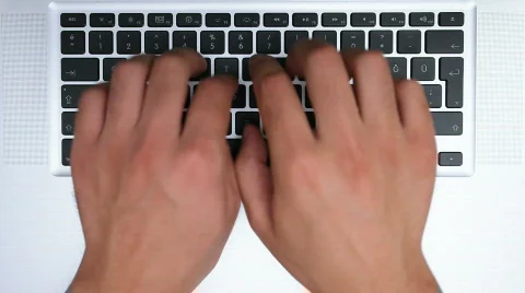 Hands typing on computer keyboard  Stock Footage 516758