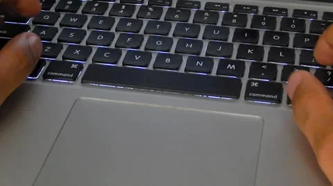 Hands typing on computer keyboard Stock Footage 24465972